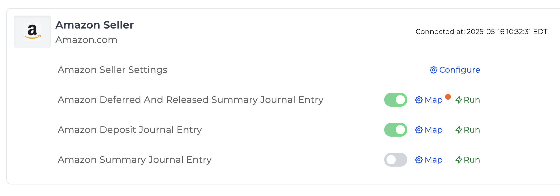 Screenshot showing template setup in Bookkeep