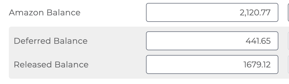 Screenshot showing report lines in Bookkeep