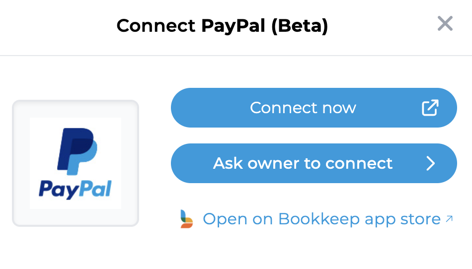PayPal connection options