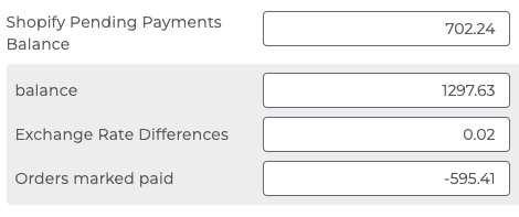 Pending payments balance example