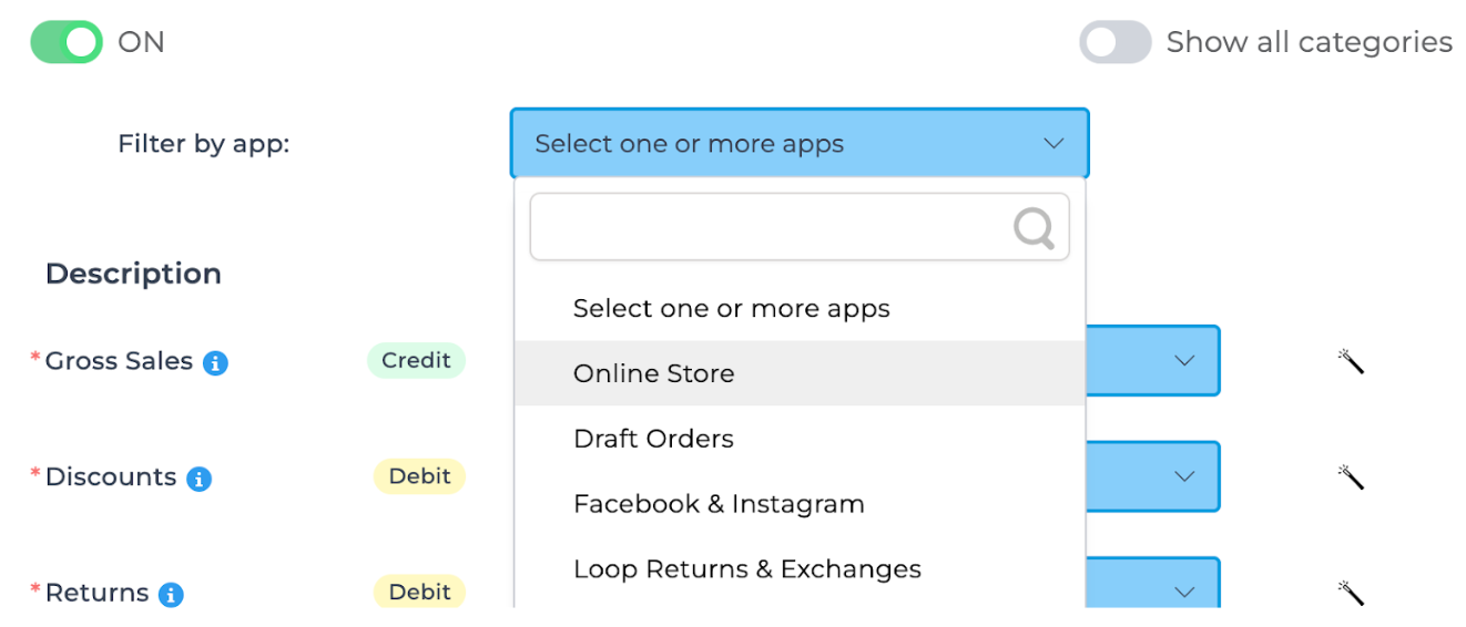 Example of Online.com as the parent with the “Online Store” child configured for account mapping